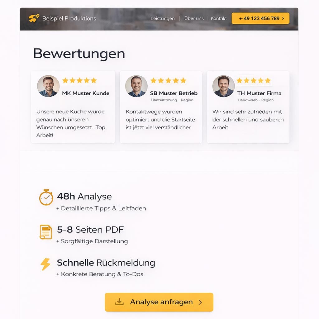 Nachher Screenshot – Vertrauen & Beweise